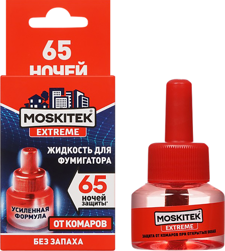 Жидкость MOSKITEK Extreme от комаров, 65 ночей защиты, 30мл, детальное фото
