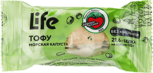 Тофу ЛЕНТА LIFE Морская капуста, 120г, фото