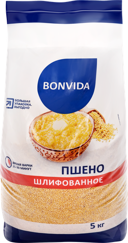 Пшено BONVIDA, 5кг, вид