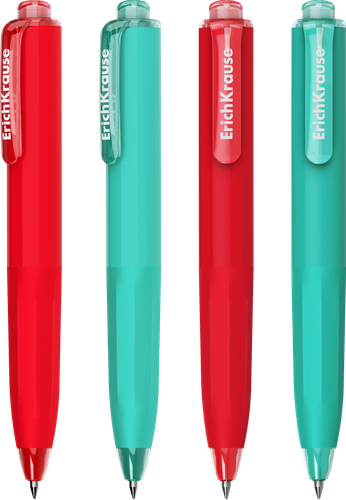 Ручка гелевая ERICHKRAUSE Культ еды 0.5, автоматическая, карманная, с резиновым хватом, синий, вид