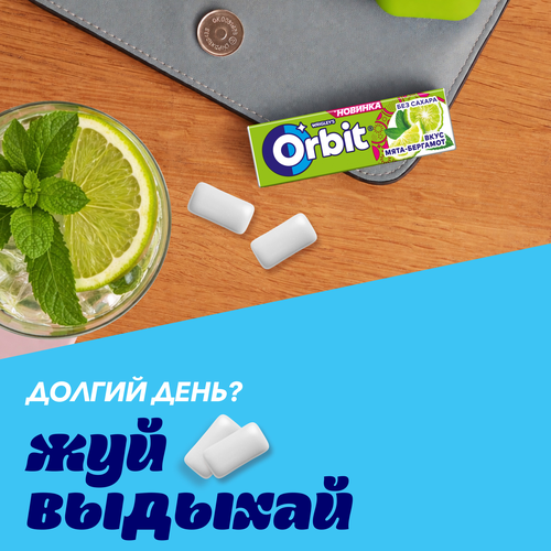 Жевательная резинка ORBIT Мята-бергамот, 13,6г, картинка