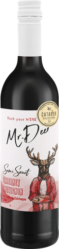 Вино MR. DEER Cabernet Sauvignon сортовое красное полусладкое, 0.75л, детальное фото