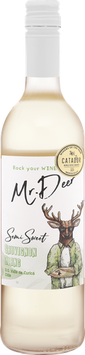 Вино MR. DEER Sauvignon blanc сортовое белое полусладкое, 0.75л, фото