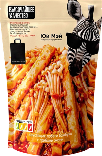 Побеги бамбука ЮЙ МЭЙ с грибами эноки, 250г, изображение