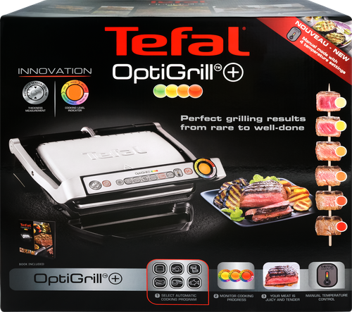 Гриль TEFAL 2000Вт, 6 программ, умный гриль, Арт. GC712D34, вид