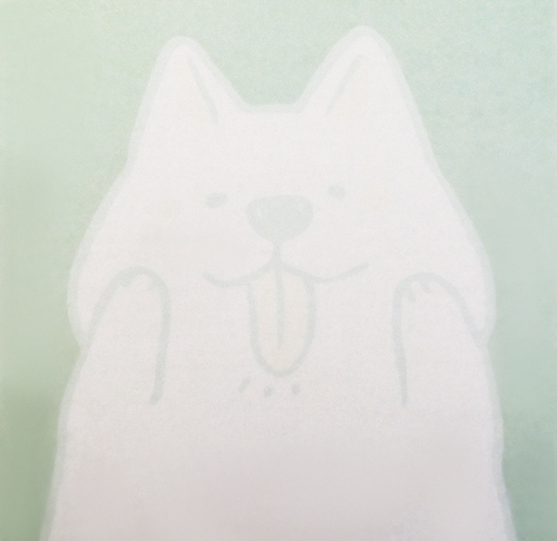 Блок для записей MESHU Puppy, 8,5х8,5см, крупный план