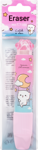 Ластик MESHU Meow, 11,5х1,8х1,8см, картинка