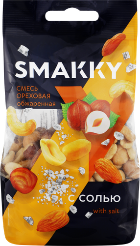 Смесь ореховая SMAKKY жареная, 200г, крупный план