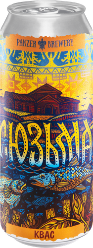 Квас PANZER BREWERY Сюзьма ржаной светлый фильтрованный обеспложенный, 0.45л, вид