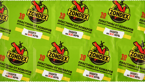 Пластины от комаров ZONDEX Защита на всю ночь, 10шт, фотография