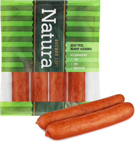 Колбаса полукопченая NATURA Классическая, 370г, изображение
