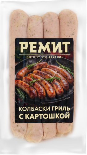 Колбаски РЕМИТ Гриль с картошкой, 180г, фотография
