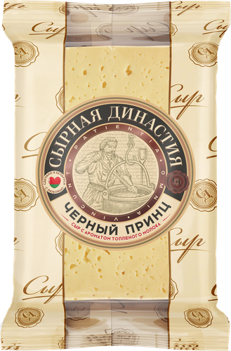 Сыр полутвердый СЫРНАЯ ДИНАСТИЯ Черный принц 50%, без змж, 180г, фото
