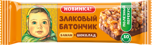 Батончик злаковый АЛЕНКА банан и шоколад, 19г, картинка