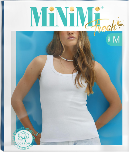 Майка женская MINIMI размеры в ассортименте, jeans, кашкорсе, Арт. BMi_F 1321_01CE, фотография