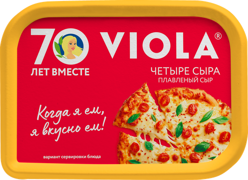 Сыр плавленый VIOLA Четыре сыра 35%, без змж, 190г, изображение