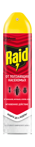 Аэрозоль RAID от ползающих насекомых 300мл, вид