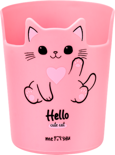 Подставка-стакан MESHU Meow, пластиковая, картинка