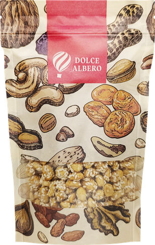 Арахис DOLCE ALBERO в сахарной карамели медом и кунжутом, жареный, 130г, детальное фото