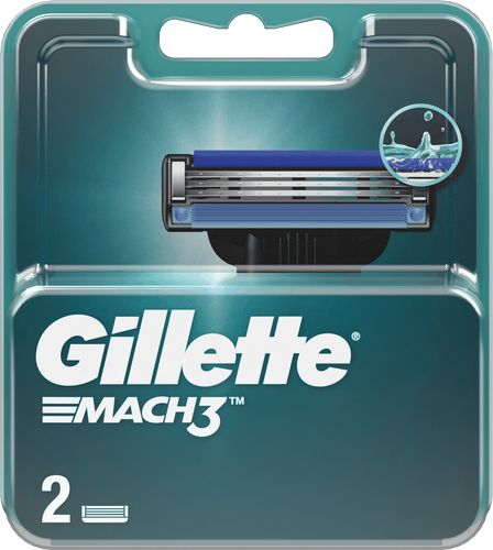 Кассеты сменные для бритья GILLETTE Mach3, 2шт, картинка