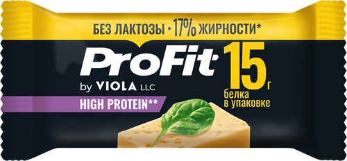 Сыр полутвердый VIOLA ProFit высокобелковый 33%, без змж, 50г, крупный план