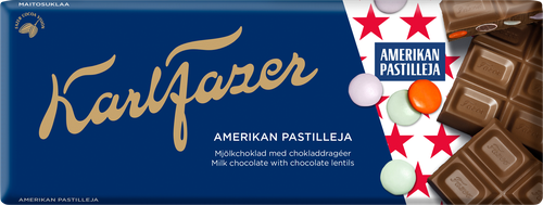 Шоколад FAZER Карл, с драже, 180г, вид