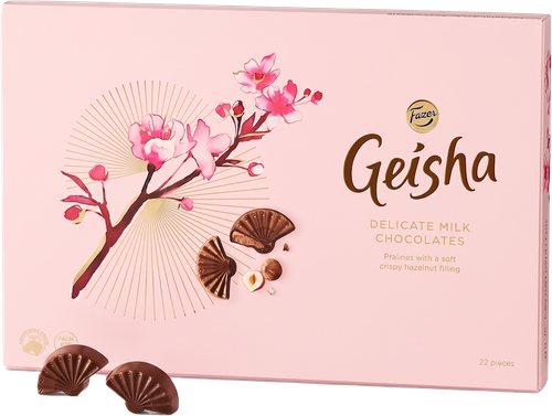 Конфеты FAZER GEISHA из молочного шоколада с начинкой из фундука, 185г, вид