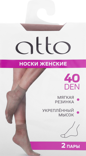 Носки женские ATTO р. 23–25 40 den natural, Арт. Natural40-2, 2пары, вид