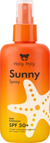 Спрей солнцезащитный для лица и тела HOLLY POLLY Sunny New formula SPF 50+/PPD 30, 150мл, фотография