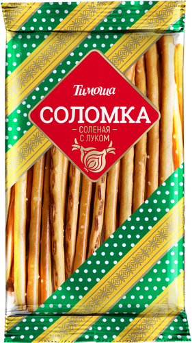 Соломка ТИМОША соленая с луком, 100г, крупный план
