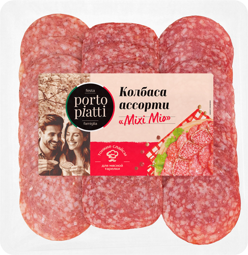 Колбаса сырокопченая PORTO PIATTI Ассорти Mixi Mio, 100г, картинка