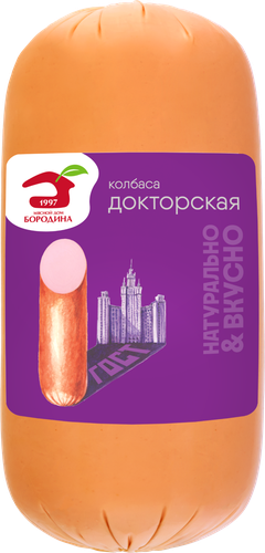 Колбаса вареная МД БОРОДИНА Докторская, 400г, изображение
