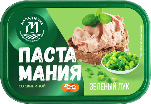 Продукт из свинины вареный МАЛАДЗЕЧНА Грин Онион рубленый, 150г, крупный план