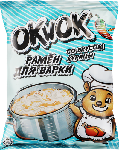 Рамен для варки OKWOK со вкусом курицы, 122г, картинка