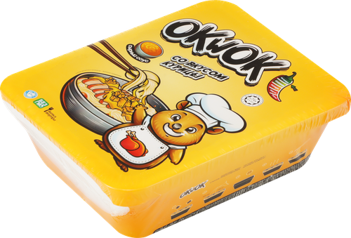 Лапша OKWOK со вкусом курицы в сырном соусе, 100г, фото