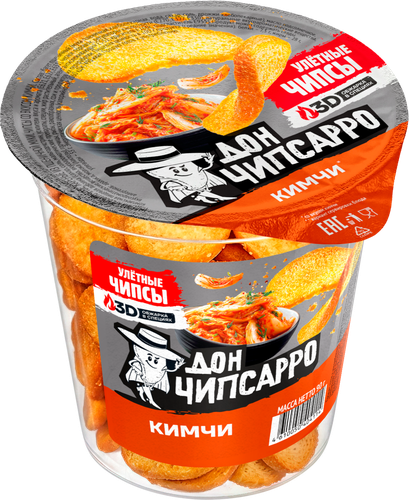 Чипсы пшеничные ДОН ЧИПСАРРО со вкусом кимчи, 90г, фото