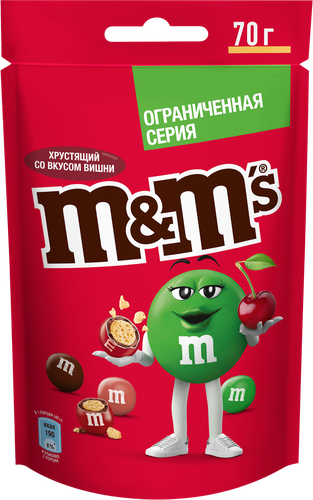 Драже M&M'S со вкусом вишни, 70г, изображение