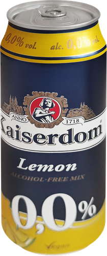 Напиток пивной безалкогольный KAISERDOM Lemon фильтрованный пастеризованный 0%, 0.5л