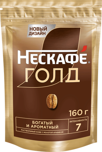 Кофе растворимый НЕСКАФЕ Голд натуральный, 160г, фото