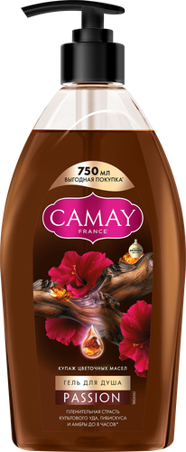 Гель для душа CAMAY Passion Пленительная страсть, 750мл, вид