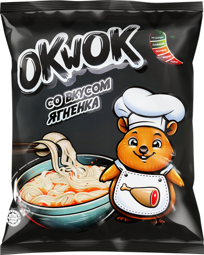 Лапша OKWOK со вкусом ягненка, 90г, детальное фото