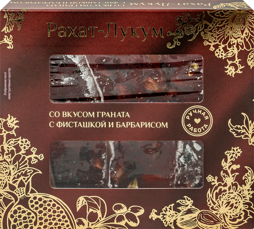 Рахат-лукум IGRIS со вкусом граната, с фисташкой и барбарисом, 145г, фото