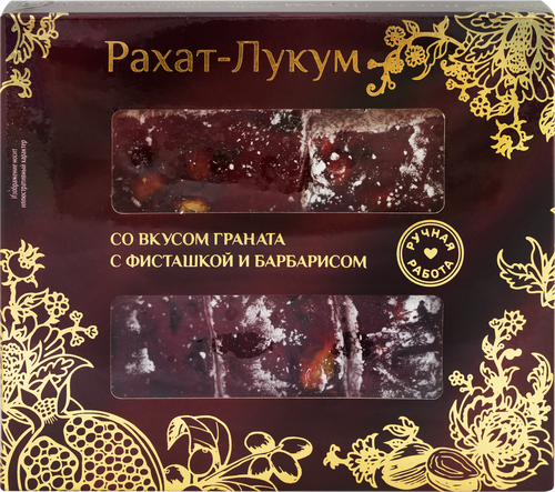 Рахат-лукум IGRIS со вкусом граната, с фисташкой и барбарисом, 145г, изображение