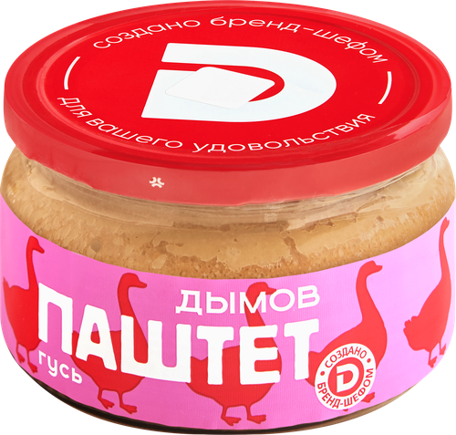 Паштет печеночный ДЫМОВ Гусь, 200г, детальное фото