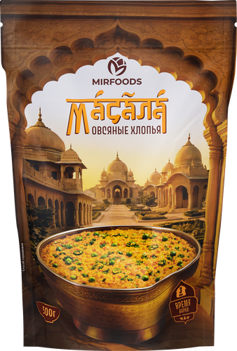 Хлопья овсяные MIRFOODS Масала, 500г, вид