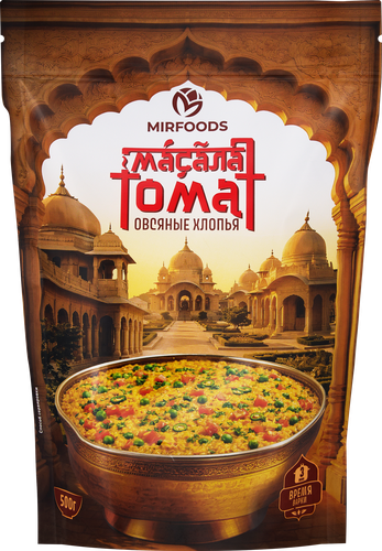 Хлопья овсяные MIRFOODS Масала-Томат, 500г, детальное фото