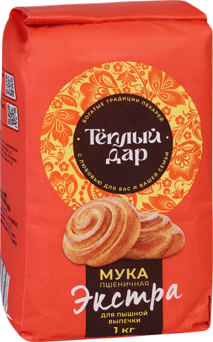 Мука пшеничная ТЕПЛЫЙ ДАР Экстра, 1кг, фото