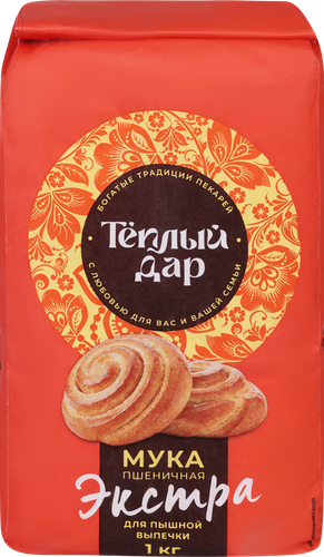 Мука пшеничная ТЕПЛЫЙ ДАР Экстра, 1кг, изображение