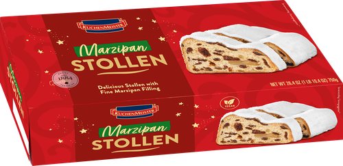 Кекс KUCHENMEISTER Марципановый Штоллен с изюмом, 750г, картинка