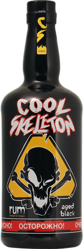Ром COOL SKELETON выдержанный 38%, 0.7л, крупный план
